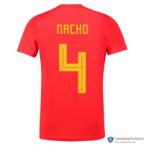 Camiseta Seleccion España Primera equipo Nacho 2018 Rojo